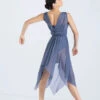 Weissman Mesh Handkerchief Hem Dress -Dance Costume Store 14292 indigo 12111 33276.1692402184