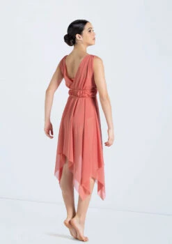 Weissman Mesh Handkerchief Hem Dress -Dance Costume Store 14292 sienna 2052 33785.1698816780