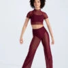 Weissman Power Mesh Wide Leg Pants 1 Weissman Power Mesh Wide Leg Pants -Dance Costume Store 14428 blackcherry 14430 blackcherry 924 51727.1692402480