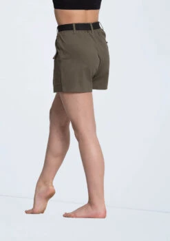 Weissman Belted Twill Cargo Shorts -Dance Costume Store 14434 armygreen 9108 55275.1694131200