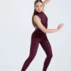 Weissman Mock Neck Sleeveless Unitard -Dance Costume Store 14497 raisin 0197 46627.1678889720