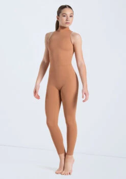 Weissman Mock Neck Sleeveless Unitard -Dance Costume Store 14497 warmsand 0318 14631.1678889730