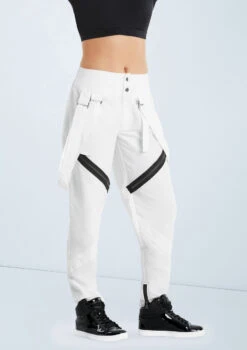 Weissman Pop Star Pants With Straps -Dance Costume Store AH10511 white 429 29838.1678890518