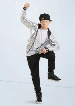 Weissman Unisex Metallic Bomber Jacket