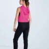 Weissman Hooded Sleeveless Crop Top -Dance Costume Store AH9207 cerise 259 04622.1678890714