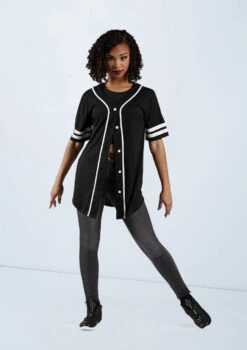 Weissman Oversized Baseball Jersey -Dance Costume Store AH9224 black AH11506 3007 68638.1698840280