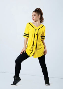 Weissman Oversized Baseball Jersey -Dance Costume Store AH9224 canary MT6789 black 757 19389.1678890723