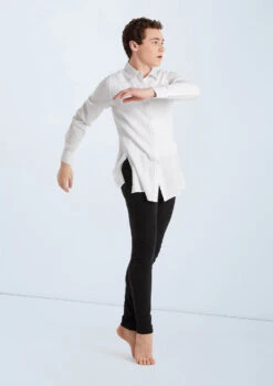 Weissman Solid Button Down Shirt -Dance Costume Store AH9878 white 105035 20848.1678890736
