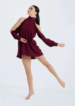 Weissman Open Sleeve Overdress -Dance Costume Store D10759 blackcherry 107915 37795.1678890789