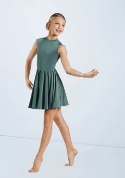 Weissman Keyhole Back Skater Dress -Dance Costume Store D11782 JUNIPER 0928 82388.1678890837