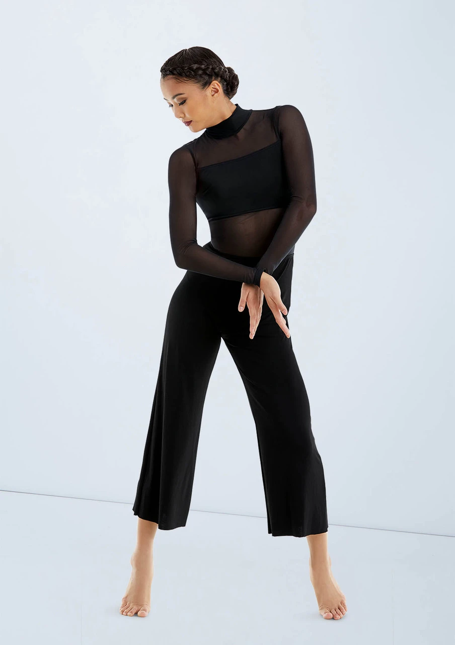Weissman Culotte Unitard With Mesh 8 Weissman Culotte Unitard With Mesh - Image 6