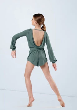 Weissman Blouson Sleeve Romper -Dance Costume Store MJ11565 juniper 685 71554.1678891000