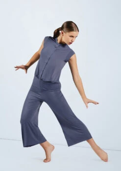 Weissman Snap Front Jumpsuit -Dance Costume Store MJ11818 slateblue 1547 95626.1698840483