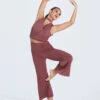 Weissman Matte Jersey Cowl Crop Top -Dance Costume Store MJ13035 rosewood MJ12791 rosewood 504 48832.1692403624