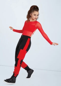 Weissman Long Sleeve Backless Leotard -Dance Costume Store MT10406 red AH11991 red 0023 74099.1678891120