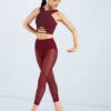 Weissman Lattice Front Crop Top 1 Weissman Lattice Front Crop Top -Dance Costume Store MT10485 blackcherry SM11827 blackcherry 5595 72199.1678891129