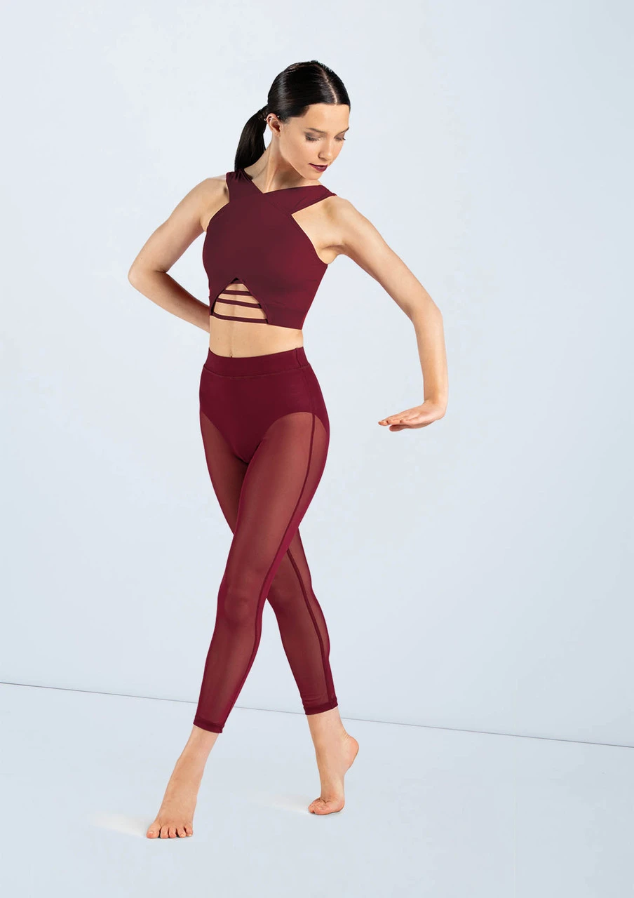 Weissman Lattice Front Crop Top 3 Weissman Lattice Front Crop Top