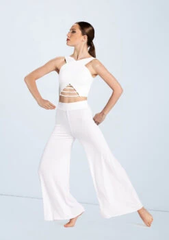 Weissman Lattice Front Crop Top 16 Weissman Lattice Front Crop Top -Dance Costume Store MT10485 white MJ12612 white 663 29462.1678891129