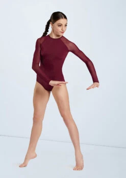 Weissman Raglan Long Sleeve Leotard -Dance Costume Store MT10552 blackcherry 1420 61552.1698840494