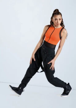 Weissman Mesh Detail Sleeveless Leotard -Dance Costume Store MT12491 ember AH10511 black 66 94693.1678891221