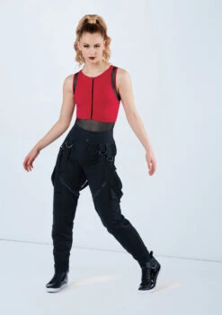 Weissman Mesh Detail Sleeveless Leotard -Dance Costume Store MT12491 red AH10511 623 04979.1698840510