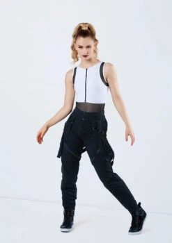 Weissman Mesh Detail Sleeveless Leotard -Dance Costume Store MT12491 whiteblack AH10511 black 698 32031.1678891221