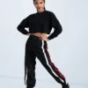 Weissman Cropped Long Sleeve Tee -Dance Costume Store PT12726 black AH12719 black 724 41565.1678891438