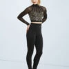 Weissman Cage Strap Sequin Crop Top -Dance Costume Store SQ10732 gold MT7447 black 011 29477.1678891680
