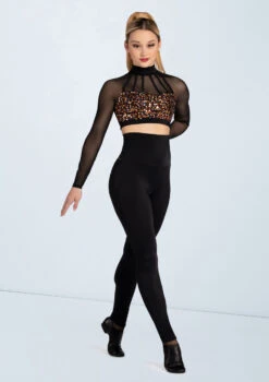 Weissman Cage Strap Sequin Crop Top -Dance Costume Store SQ10732 red MT7447 black 3921 47151.1678891681