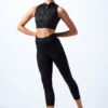 Bloch Rayna Zip Front Crop Top -Dance Costume Store bl39345 blk fmain 52299.1693437694