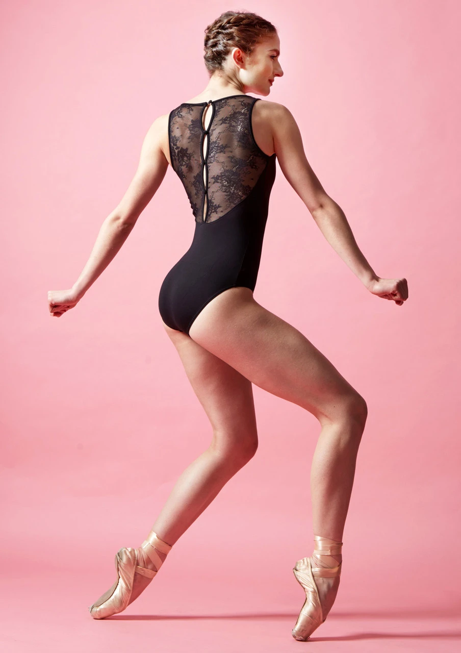 Bloch Fresia Lace Back Leotard - Black 3 Bloch Fresia Lace Back Leotard - Black