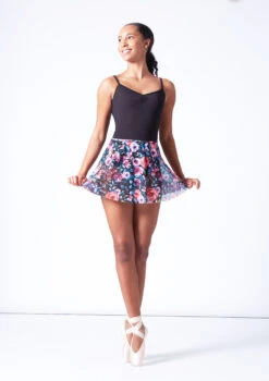 Bloch Floral Print Skirt - Navy -Dance Costume Store blr0241 multi front 1 65636.1695684490