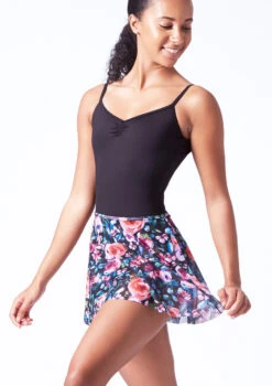Bloch Floral Print Skirt - Navy -Dance Costume Store blr0241 navy blue front t 10057.1696549634