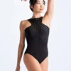 Ballet Rosa Clémence Mesh Leotard -Dance Costume Store brclemence black front 61795.1686158998