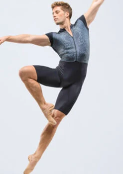 Ballet Rosa Mens Moki Zip Biketard -Dance Costume Store brmoki black frontmain 1t 27094.1698803760