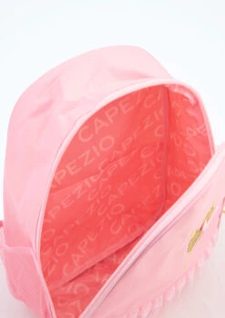 Capezio Ballet Bow Backpack -Dance Costume Store cab280 pink close up inside 66650.1693524202