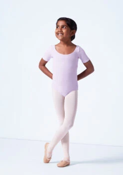 Capezio Class Kids Short Sleeve Leotard -Dance Costume Store cad400c lilac front 68769.1689290965