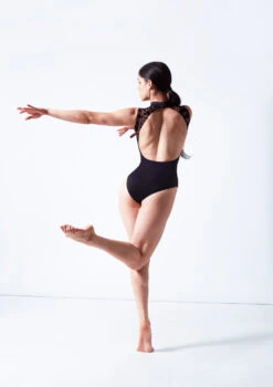 Intermezzo Bella Flocked Keyhole Leotard -Dance Costume Store it31637 black back 99781.1687216727