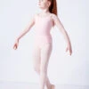 Move Dance Terri Girls Yoke Neck Leotard -Dance Costume Store mol5141 pink front 1 33757.1689206261