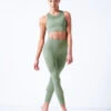 Move Dance Lillie Seamless Leggings -Dance Costume Store mop0501 sage front 2 74235.1682378331