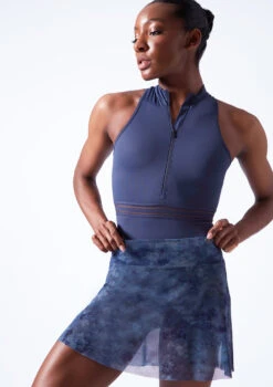 Move Dance Lourdes Hipster Mesh Skirt 15 Move Dance Lourdes Hipster Mesh Skirt -Dance Costume Store mor0645 petrol blue close up front 96080.1683070406