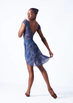 Move Dance Reverie Mid-Length Wrap Skirt 14 Move Dance Reverie Mid-Length Wrap Skirt -Dance Costume Store mor0646 petrol blue back 12448.1683625548