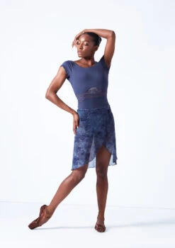 Move Dance Reverie Mid-Length Wrap Skirt 12 Move Dance Reverie Mid-Length Wrap Skirt -Dance Costume Store mor0646 petrol blue front 1 75158.1683625548