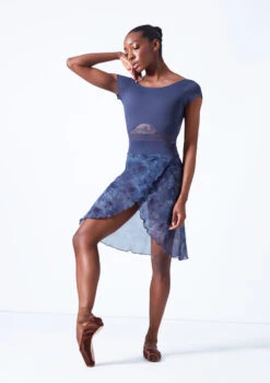 Move Dance Reverie Mid-Length Wrap Skirt 13 Move Dance Reverie Mid-Length Wrap Skirt -Dance Costume Store mor0646 petrol blue front 2 38359.1683625548