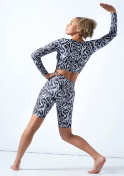 Move Dance Nebula High Waisted Cycling Shorts - Dimensions 10 Move Dance Nebula High Waisted Cycling Shorts - Dimensions -Dance Costume Store mor0907 dim back 1 43189.1678884724