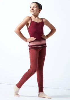 Move Dance Teen Fairytale Striped Knit Dance Warm Up Suit -Dance Costume Store moz5713 rasp front 2 42299.1678885159