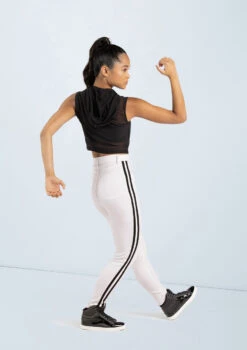 Weissman Sleeveless Cropped Mesh Hoodie