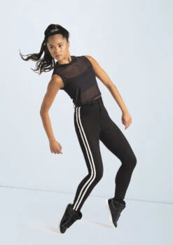 Weissman Sleeveless Cropped Mesh Hoodie -Dance Costume Store wn14540 black 69 21954.1698817508
