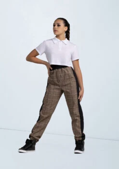 Weissman Plaid Jogger Pants 5 Weissman Plaid Jogger Pants -Dance Costume Store wn14561 brown 133 67945.1698818006
