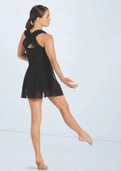 Weissman Asymmetric Draped Leotard -Dance Costume Store wn15429 black 3343 57003.1694694085